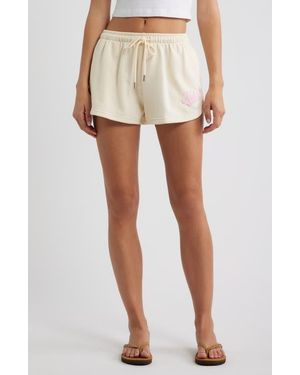Kulani Kinis Puff Paint Track Shorts - White