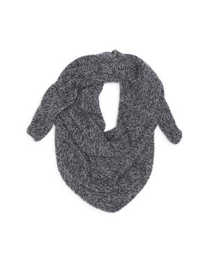 Johnstons of Elgin Keill Marled Cashmere Triangle Scarf - Gray