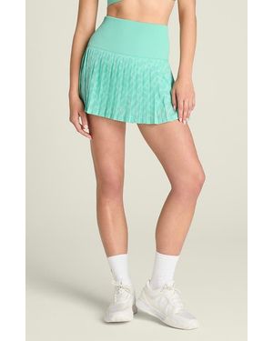 Wilson Midtown Geo Mesh Pleated Tennis Miniskirt - Green