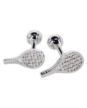 Trafalgar The Center Court Racquet Cufflinks - Metallic