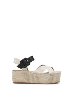 BOSS Machica Espadrille Ankle Strap Platform Wedge Sandal - Natural