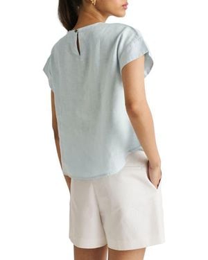 REISTOR Cap Sleeved Everyday Top - White
