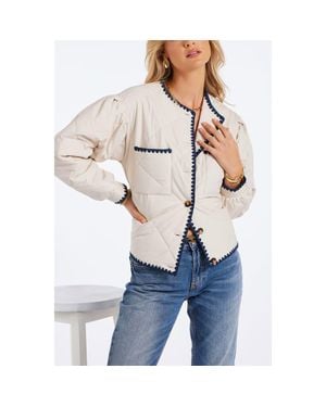 Bishop + Young Brooklyn Whipstitch Quilted Jacket - White