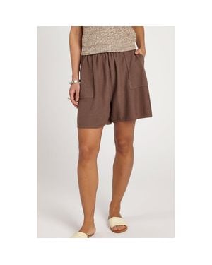 Oyun Playa Linen Shorts - Brown