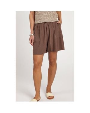 Oyun Playa Linen Shorts - Brown