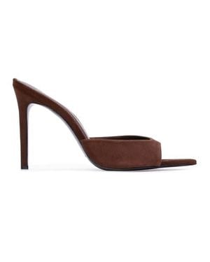 Black Suede Studio Brea Suede Mule - Brown