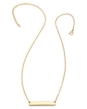 Cufflinks Inc. Engravable Goldtone Necklace - White