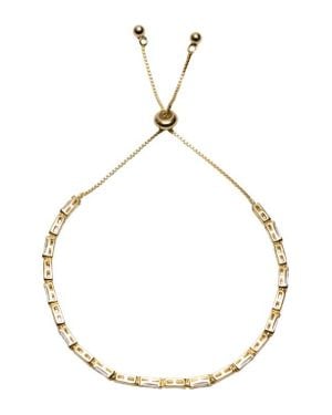 Argento Vivo Sterling Silver Baguette Slider Bracelet - Metallic