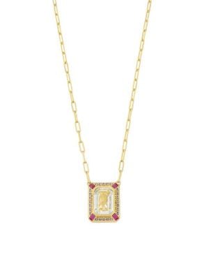 Kurt Geiger Eagle Crystal Pendant Necklace - White