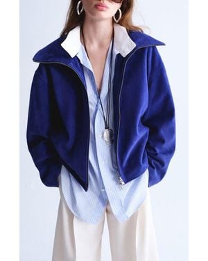 Mango Suede Jacket - Blue