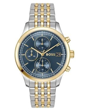 BOSS Stratus Chronograph Two-Tone Bracelet Watch, 41Mm - Blue