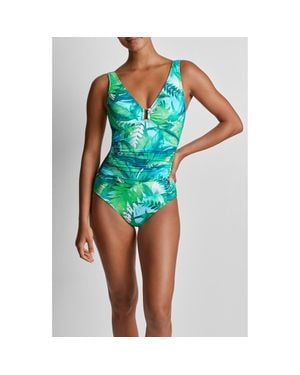 Ralph Lauren Underwire One-Piece Swimsuit - Blue