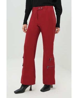 Anatomie Madonna Mid Weight Wide Leg Pant - Red