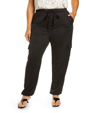 Open Edit Knit Cargo Pants - Black