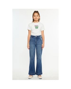Kancan Tini High Rise Wide Leg Kids Pants - Blue