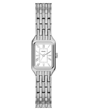 Fossil Mini Raquel Tank Bracelet Watch, 18Mm X 29Mm - White