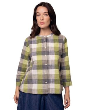 Celtic & Co. Collarless Swing Blouse - Multicolor