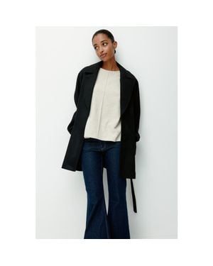 H&M Tie-Belt Coat - Black