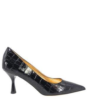 Madison Maison Moc Croc Hi Heel Pump - Blue