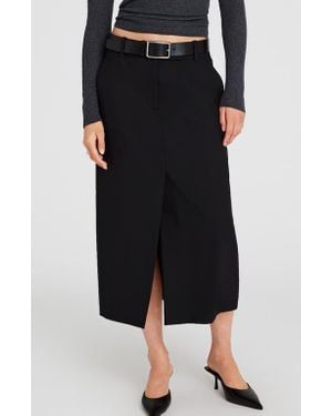 Club Monaco Midi Suit Skirt - Black