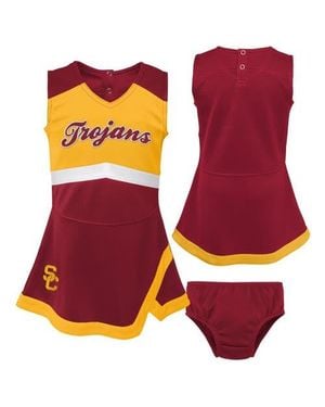 Outerstuff Girls Preschool/ Usc Trojans Two-Piece Cheer Captain Sweater Dress & Bloomers Set - Multicolor