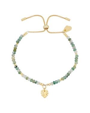 Estella Bartlett Amelia Rooting For You Agate Bead Slide Bracelet - Metallic