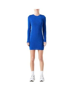 Grey Lab Long Sleeve Mini Sweater Dress - Blue