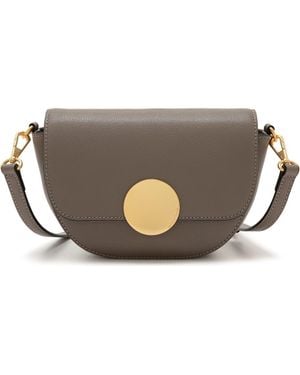 orYANY Lottie Leather Saddle Crossbody Bag - Gray