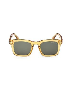 Tom Ford Dax 50Mm Square Sunglasses - Yellow