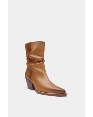 Dante Soft Leather Ankle Boots Gadot - White
