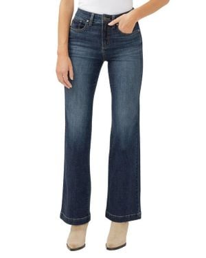 Silver Jeans Co. Avery Curvy High Waist Relaxed Straight Leg Trouser Jeans - Blue