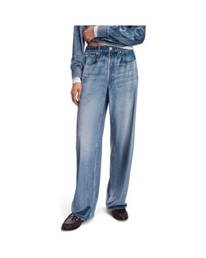 Rag & Bone Miramar Wide Leg Pull-On Jeans - Blue