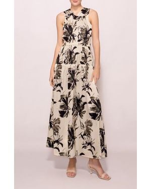 MELLODAY Floral Print Maxi Dress - Pink