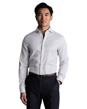 Charles Tyrwhitt Non-Iron Twill Stripe Shirt - Gray