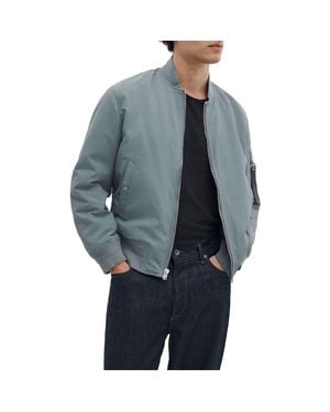 Rag & Bone Manston Nylon Bomber Jacket - Blue