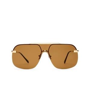 Aire Venatici 137Mm Aviator Sunglasses - Natural