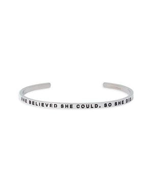 Mantraband She Believed She Could, So She Did Bracelet - Metallic