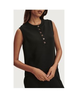 Varley Marla Button Placket Tank - Black