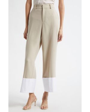 Cinq À Sept Mesa Wide Cuff Pants - Natural