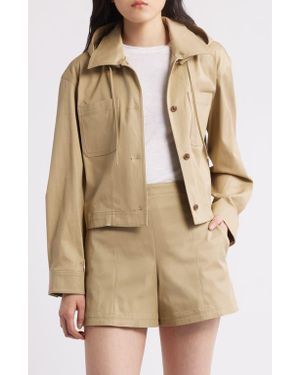Theory Hooded Crop Jacket - Natural