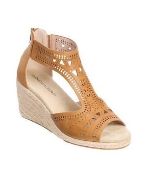 Comfortview The Honey Wedge Sandal - White