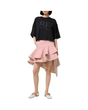Burberry Ruffled Gabardine Trench Skirt - Pink