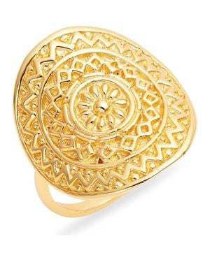 Kiara by Ki-Ele Fez Mandala Ring - Metallic