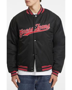 Guess Gj Patch Bomber Jacket - Black