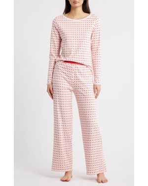 Cozyland Ellie Print Pima Cotton Pajamas - Pink