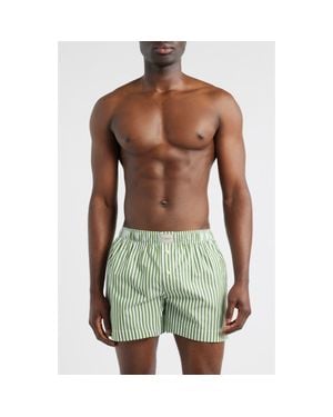 Comme Si Gender Inclusive La Boxer Classica Cotton Poplin Boxers - Blue