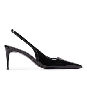 Black Suede Studio Jordyn 70 Pump - Metallic