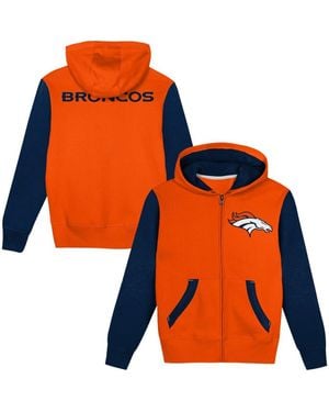 Outerstuff Toddler /College Denver Broncos Stadium Colorblock Full-Zip Hoodie - Orange