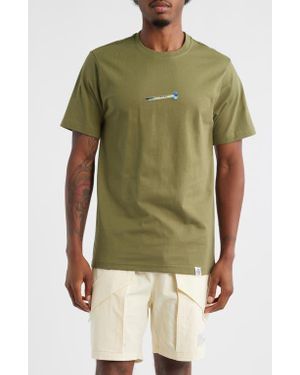 VIC GARCIA WORLD Tough As Nails Cotton Graphic T-Shirt - Green