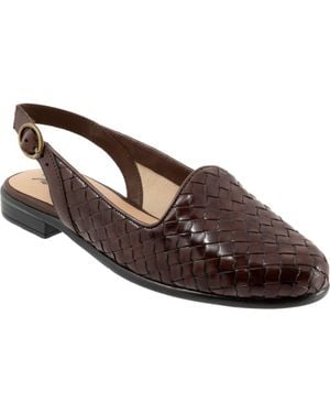 Trotters Lea Slingback Flat - Brown